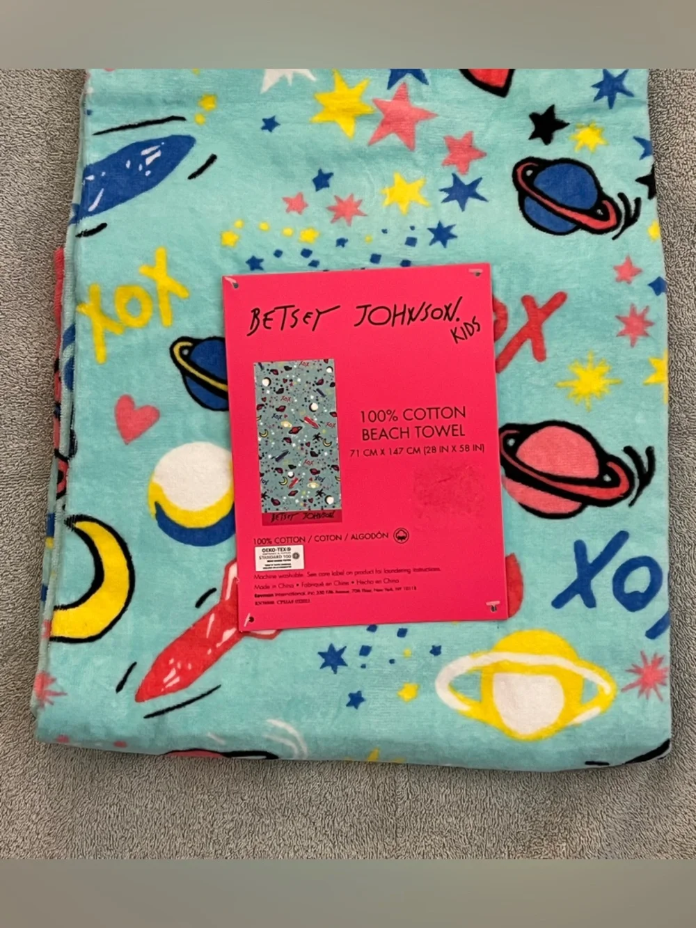 Betsey Johnson Space Adventure Beach Towel